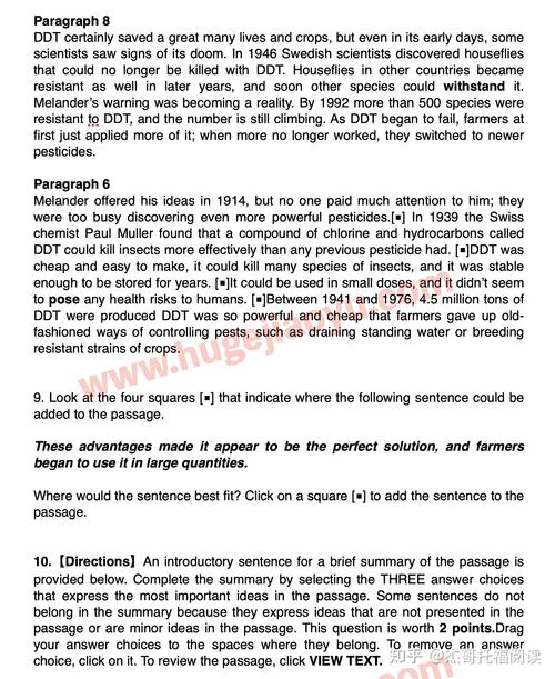 pests-pests and pesticides閱讀答案