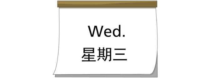 星期三-星期三用英語怎么說