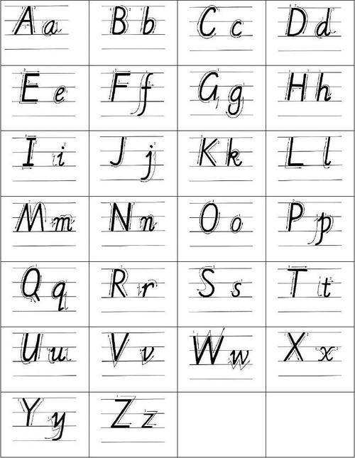 英語(yǔ)字母書(shū)寫(xiě)筆順-英語(yǔ)字母書(shū)寫(xiě)筆順圖片